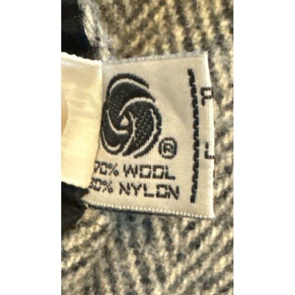 VTG Herman Kay Women's Gray Tweed  Wool Blend Button Front Pea Coat Sz 22P - Picture 10 of 13